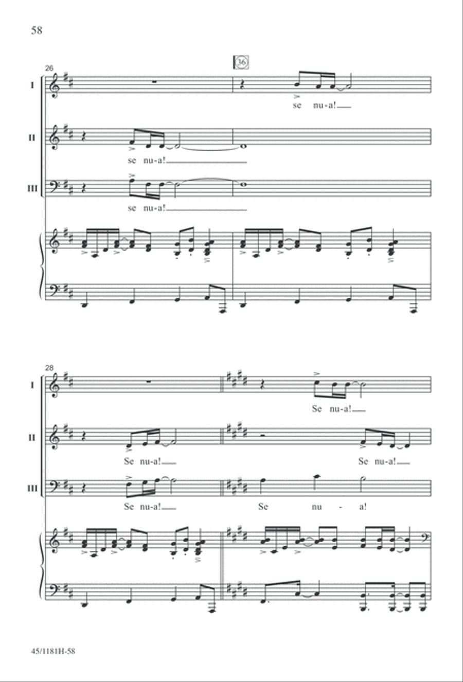 Contemporary Choral Classics 3-Part scores gallery preview page 58
