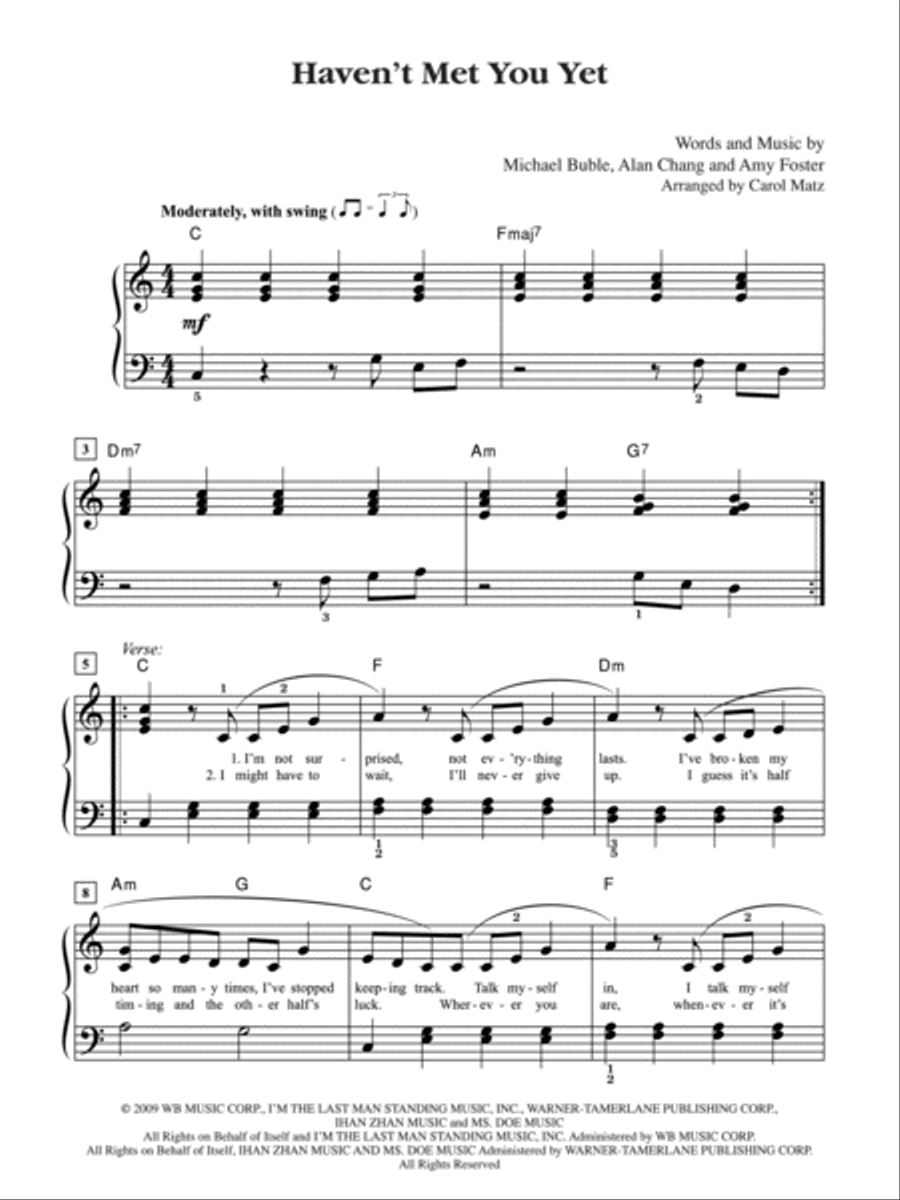 Haven't Met You Yet Small Ensemble scores gallery preview page 2