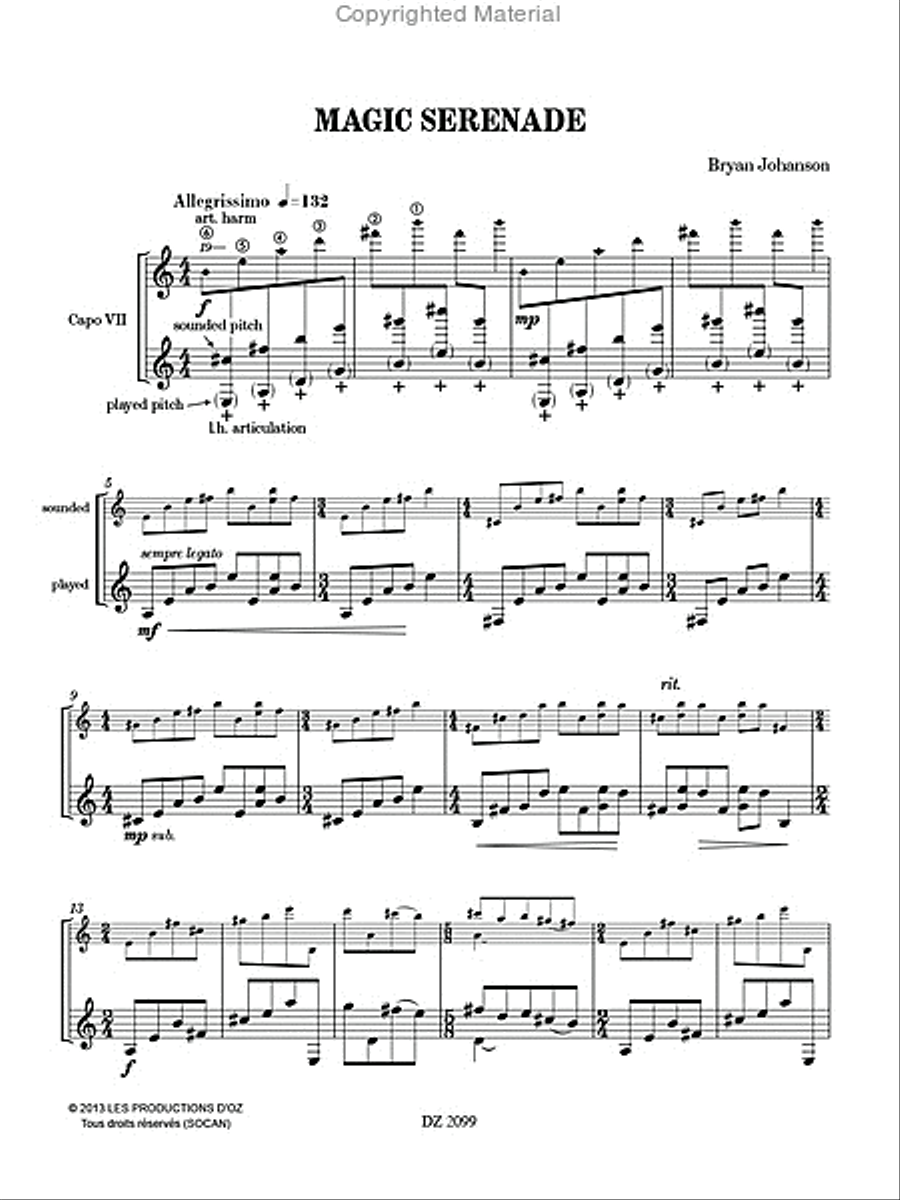 Magic Serenade Classical Guitar scores gallery preview page 2