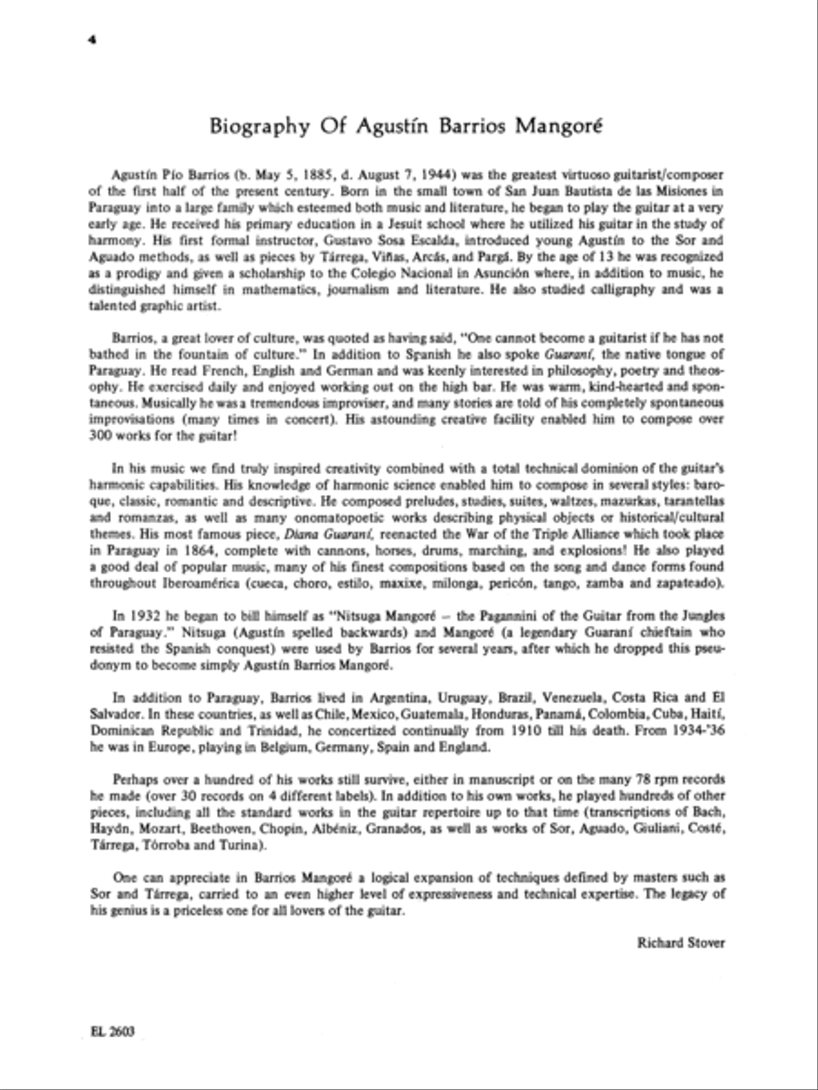 Guitar Works of Agustin Barrios Mangore, Volume 2 Acoustic Guitar scores gallery preview page 4