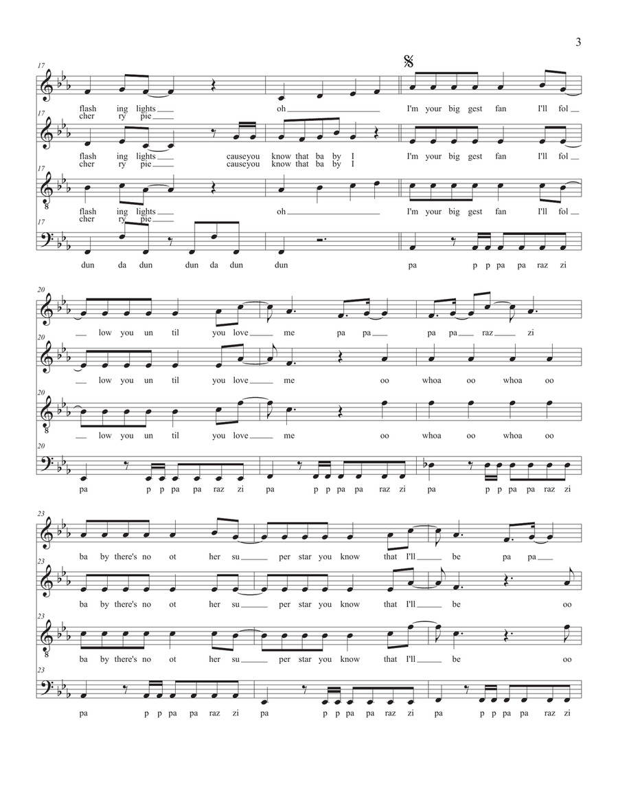 Paparazzi 4-Part scores gallery preview page 3