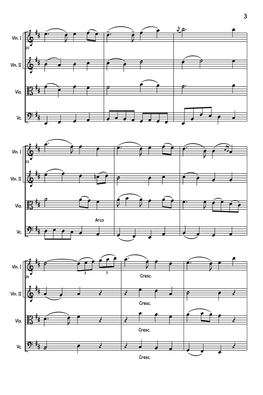 Auld Lang Syne String Quartet scores gallery preview page 4