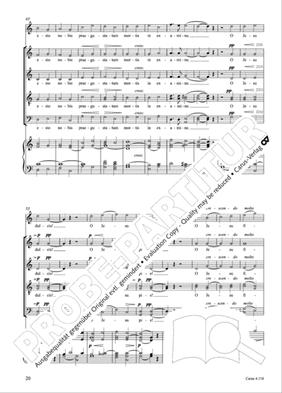 20 Latin Motets (Chants sacres latin/ 20 latein. Motetten) 4-Part scores gallery preview page 21