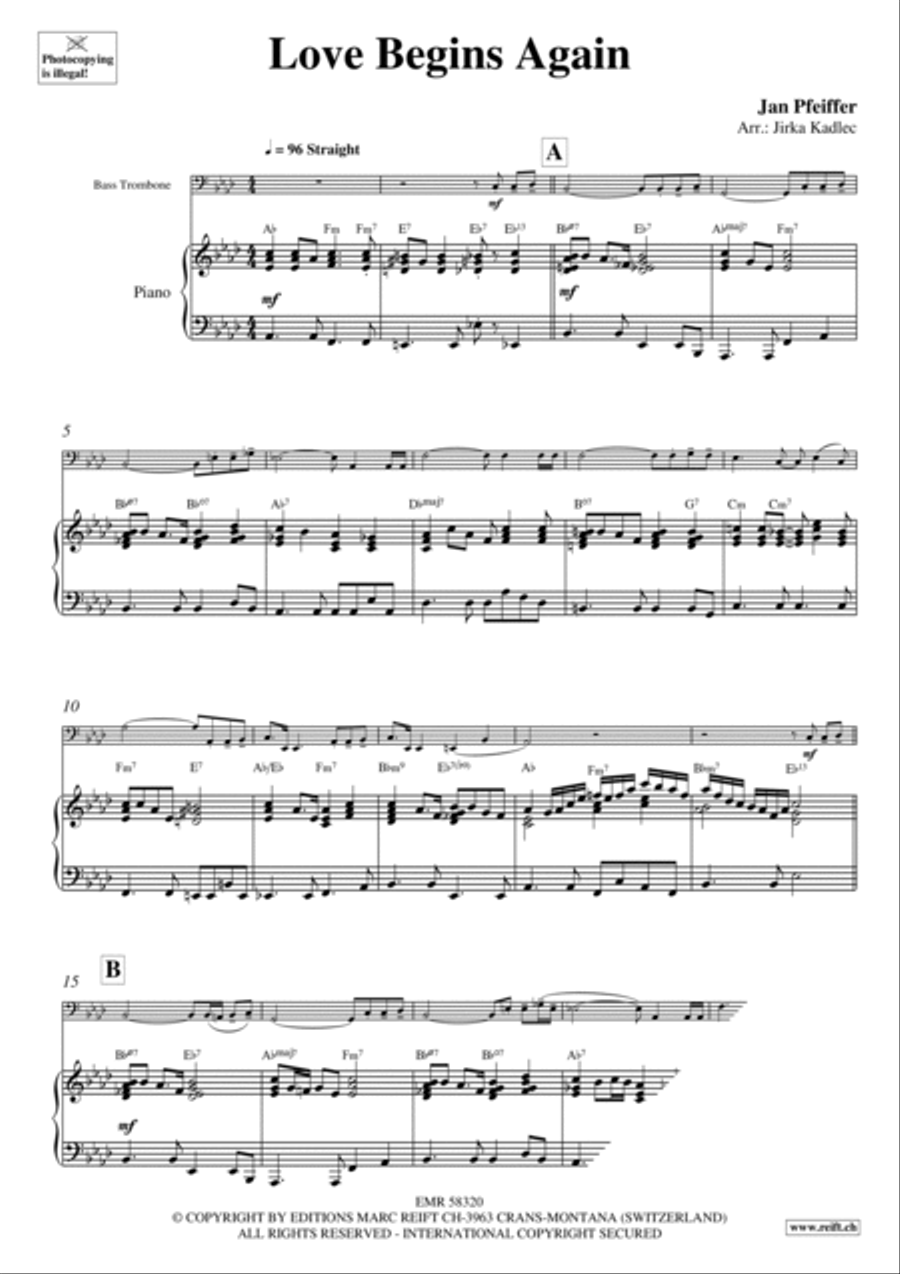 Love Begins Again Bass Trombone scores gallery preview page 4