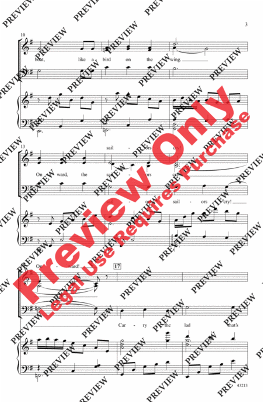 Over the Sea to Skye Over the Sea to Skye 3-Part scores gallery preview page 3