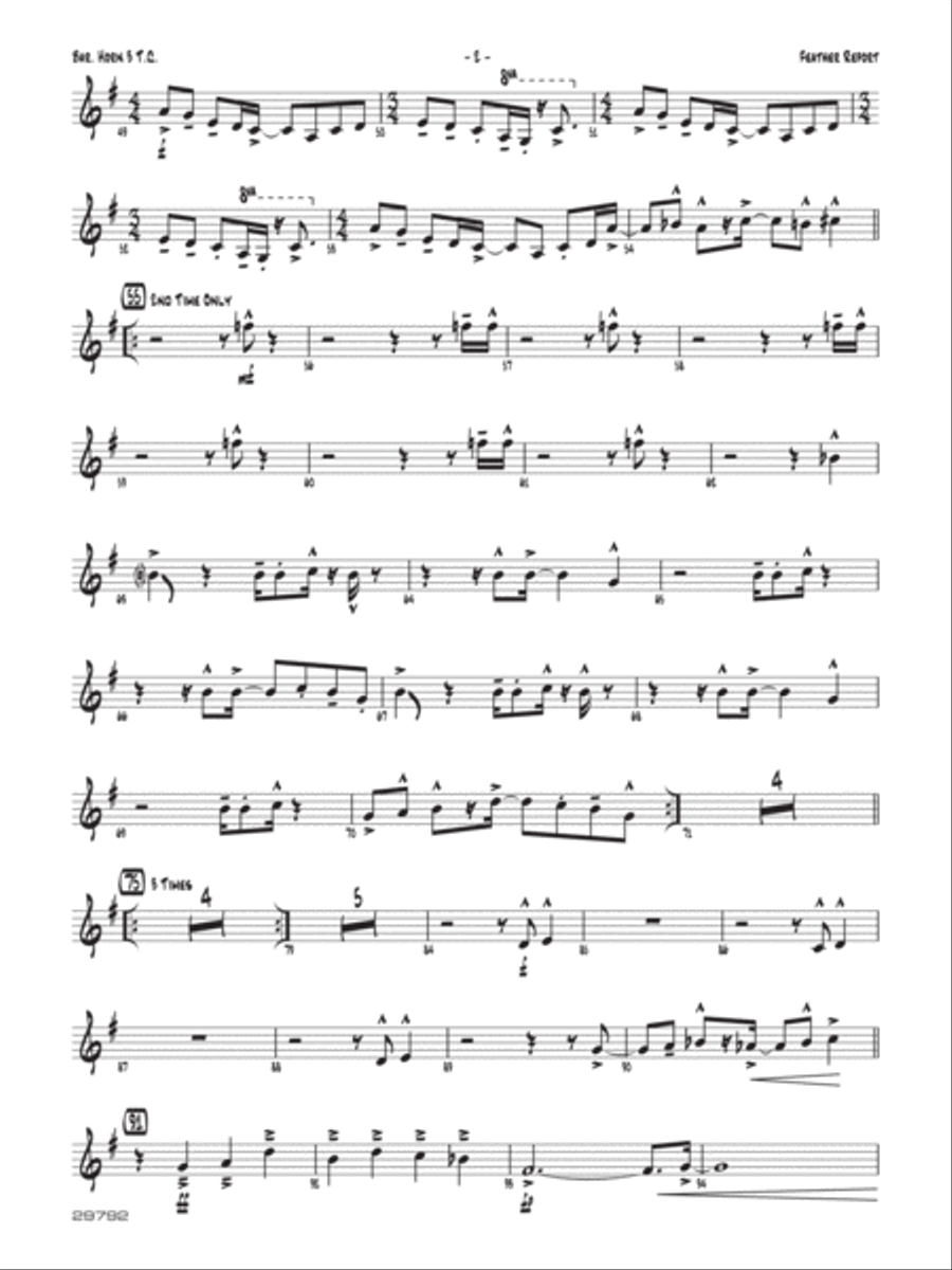 Feather Report: 3rd Baritone T.C. Jazz Ensemble scores gallery preview page 2