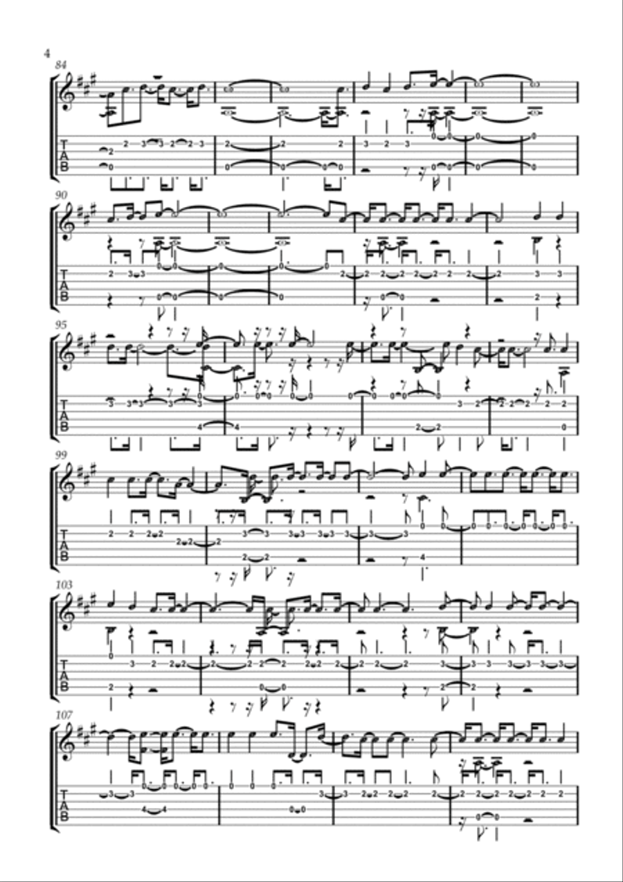 Praise Guitar Tablature scores gallery preview page 4