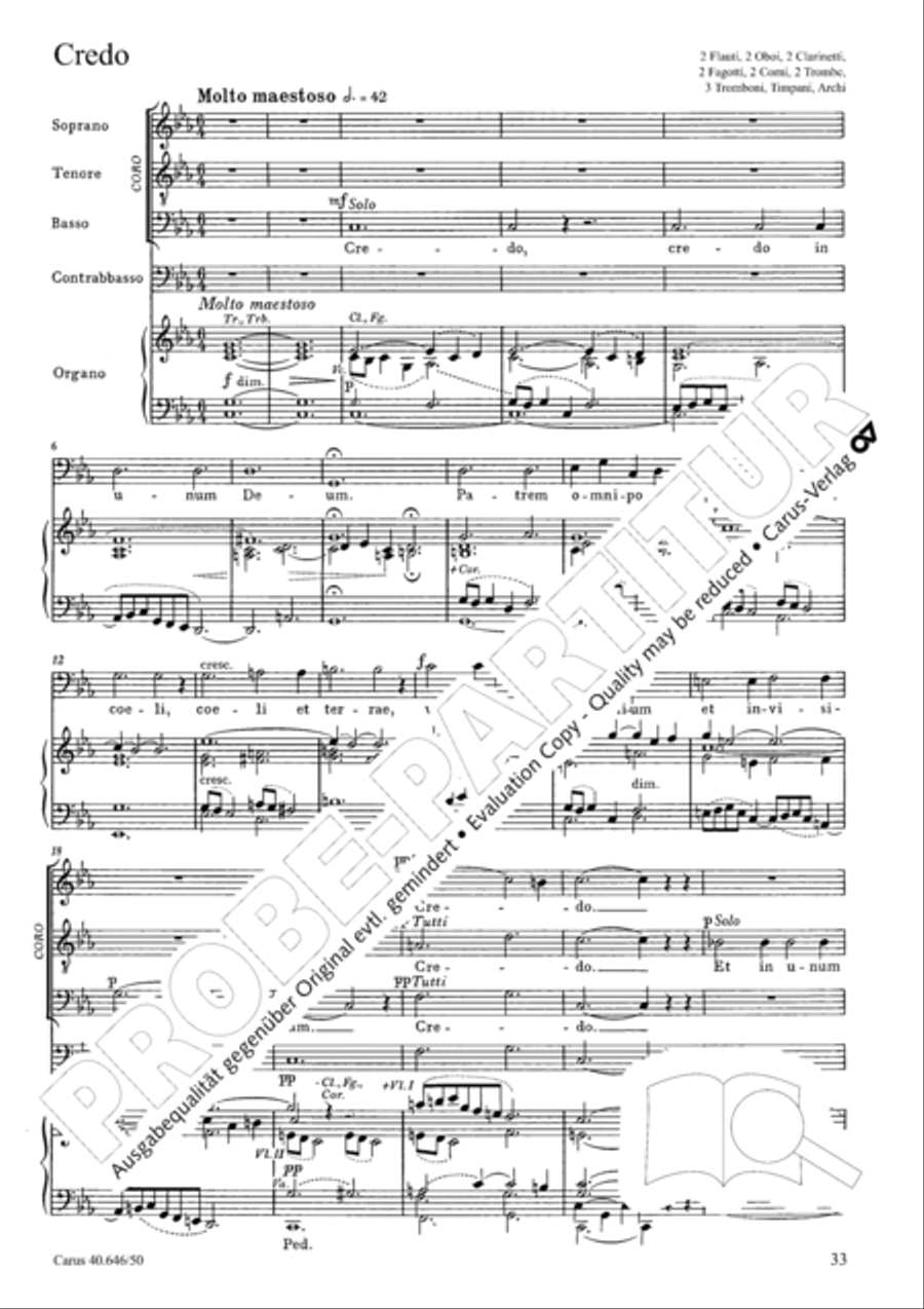 Mass in A major STB scores gallery preview page 35