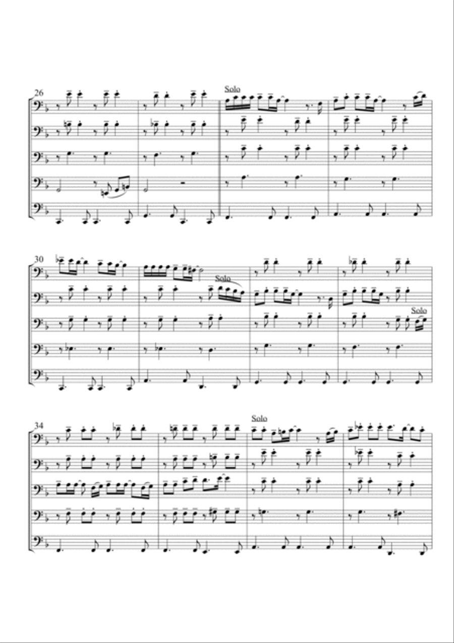 Alone Again (naturally) Brass Quintet scores gallery preview page 4