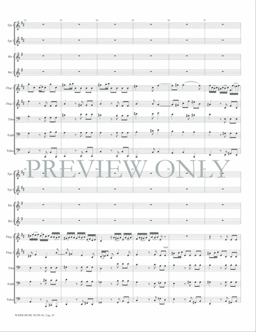 Water Music Suite No. 2 Water Music Suite No. 2 Brass Ensemble scores gallery preview page 12