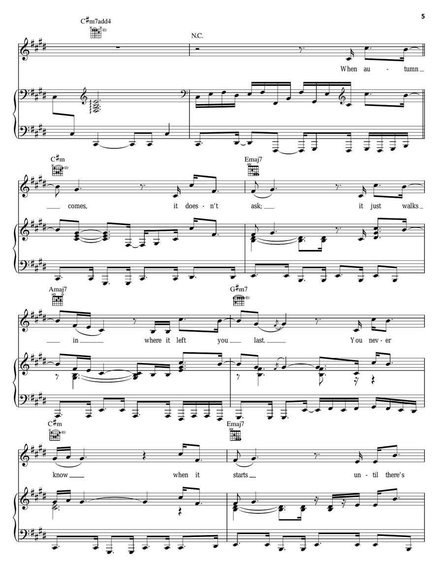 Something's Missing Piano, Vocal, Guitar scores gallery preview page 5