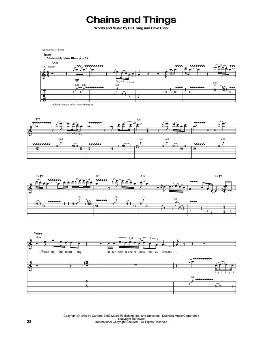 Chains And Things Chains And Things Acoustic Guitar scores gallery preview page 1