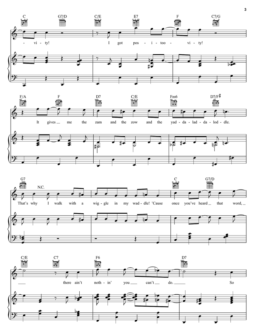 Positoovity (from The Little Mermaid: A Broadway Musical) Piano, Vocal, Guitar scores gallery preview page 3