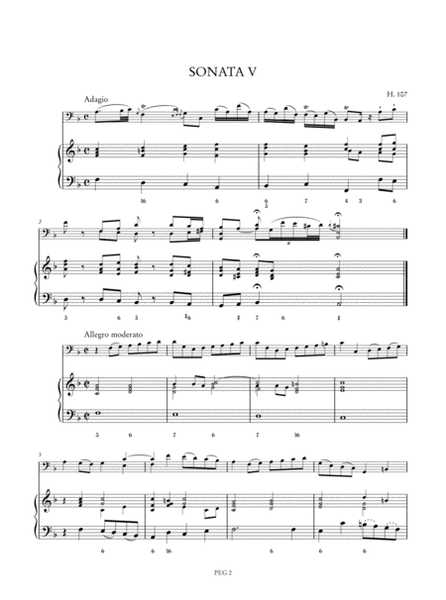 6 Sonatas Op. 5 (H. 103-108) for Violoncello and Basso Continuo - Vol. 2: Sonatas IV-VI