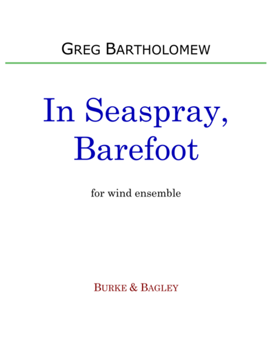 In Seaspray, Barefoot, for Wind Ensemble Concert Band scores gallery preview page 1