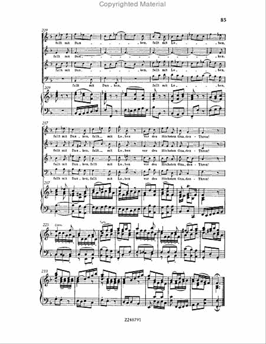 Christmas Oratorio, BWV 248 Choir scores gallery preview page 84