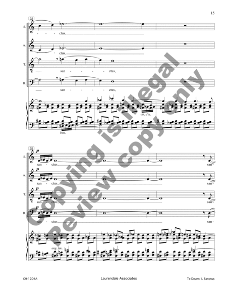 Te Deum (Choral Score)