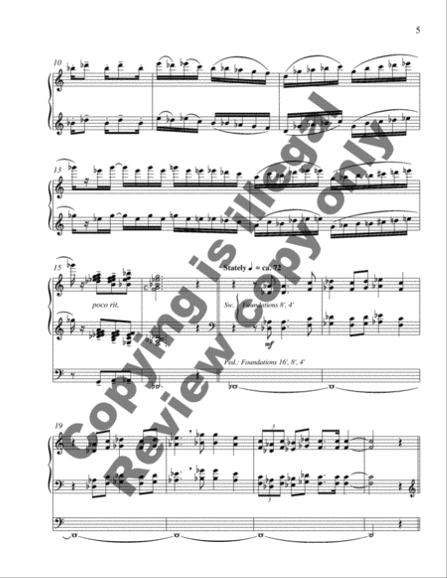 Toccata on Psalm 96 Organ scores gallery preview page 4