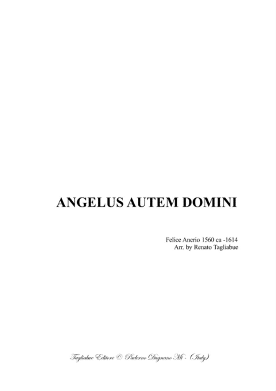 ANGELUS AUTEM DOMINI - F.Anerio - SATB 4-Part scores gallery preview page 1