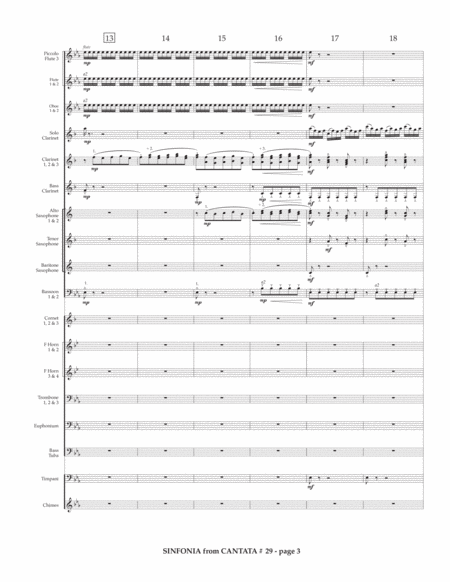 Bach, J.S. (arr. Reisteter): Sinfonia to Cantata #29 for Solo Clarinet and Concert Band