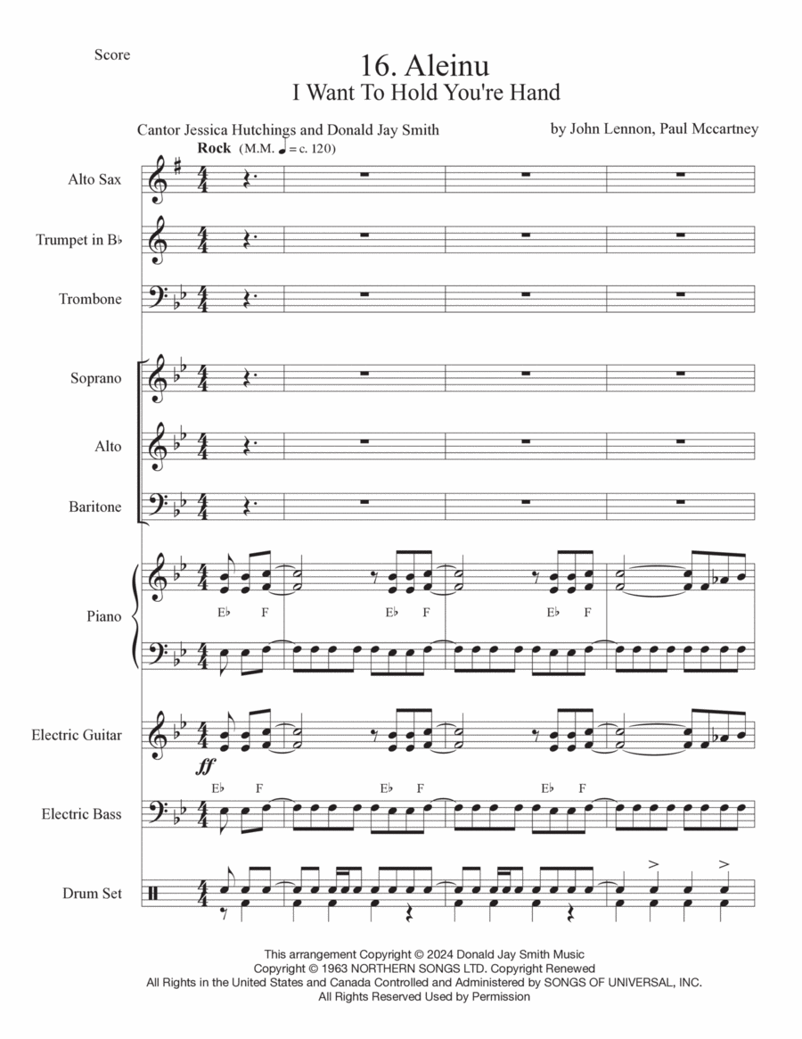 I Want To Hold Your Hand Cover Band scores gallery preview page 1