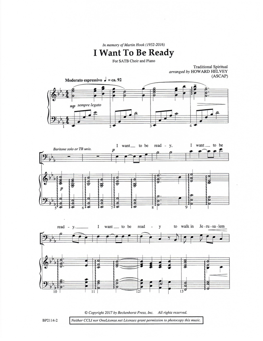 I Want to Be Ready 4-Part scores gallery preview page 2