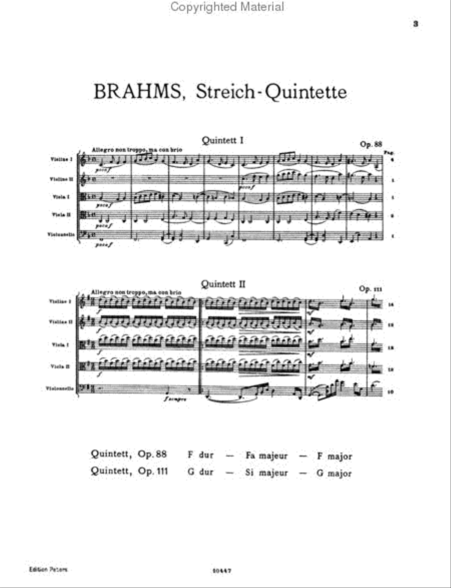 String Quintet No.1 String Quartet scores gallery preview page 2