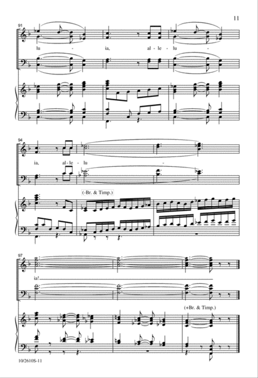 Alleluia, Alleluia Alleluia, Alleluia 4-Part scores gallery preview page 11