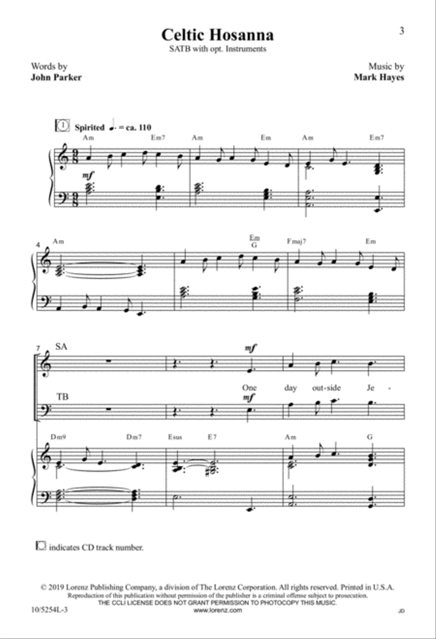 Celtic Hosanna 4-Part scores gallery preview page 2