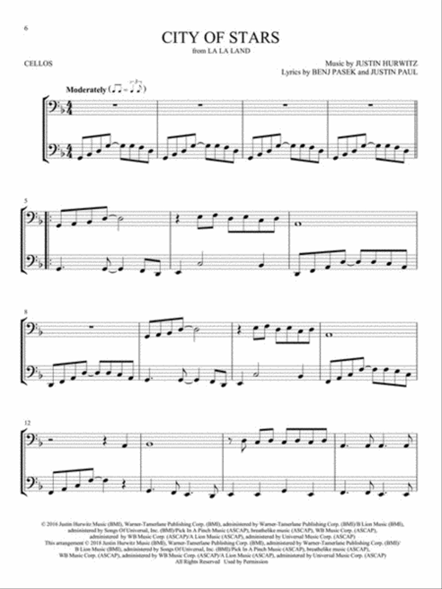 Movie Songs for Two Cellos String Duet scores gallery preview page 4