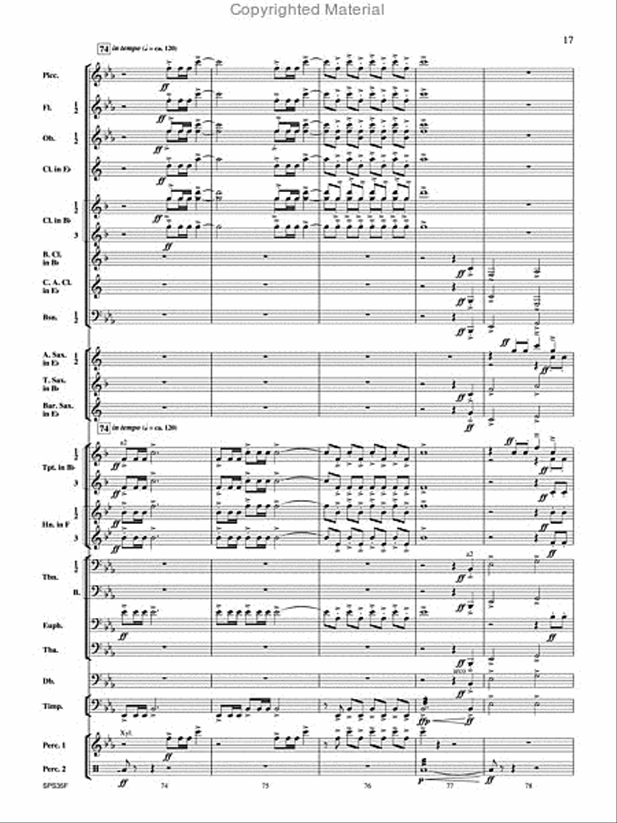Procession of the Academics Concert Band scores gallery preview page 18