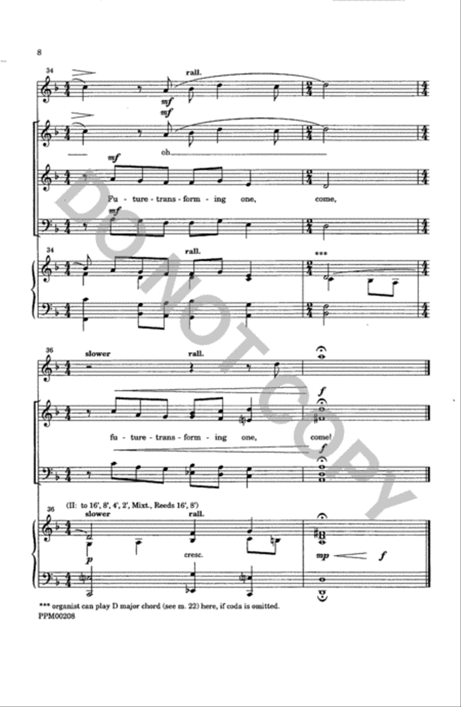 Pervasive Never-absent One 4-Part scores gallery preview page 9