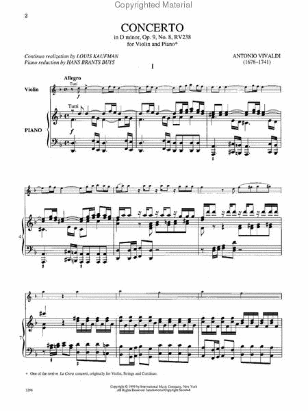 Concerto In D Minor, Rv 238 (Opus 9, No. 8)