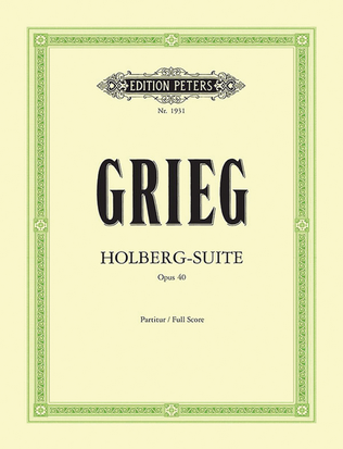 Book cover for Holberg Suite Op. 40 (Full Score)