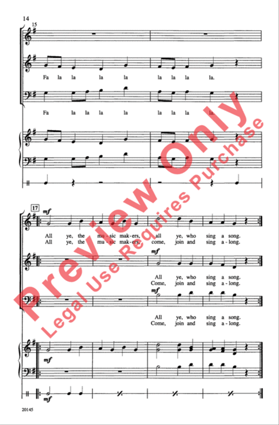 Three New Madrigals Three New Madrigals 3-Part scores gallery preview page 14