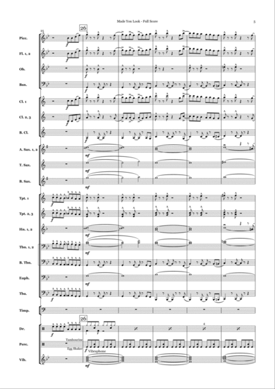 Made You Look Concert Band scores gallery preview page 5