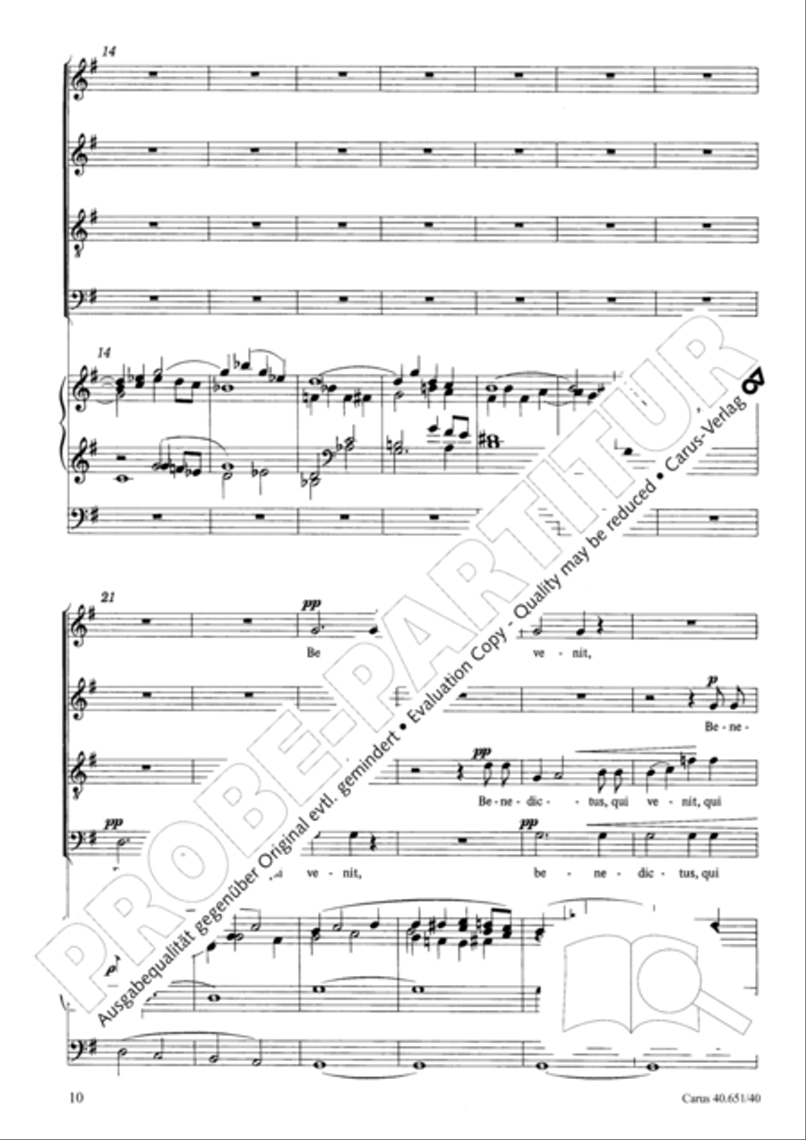 Sanctus, Benedictus and Agnus Dei 4-Part scores gallery preview page 11