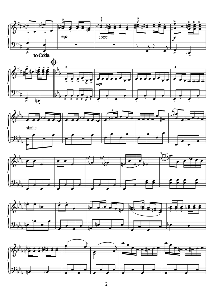 Citizen Kane (Overture) Piano Solo scores gallery preview page 2