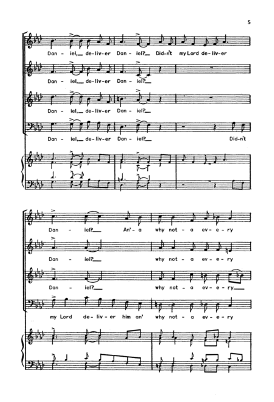 Daniel (Didn't My Lord Deliver Daniel?) (Downloadable) 4-Part scores gallery preview page 3