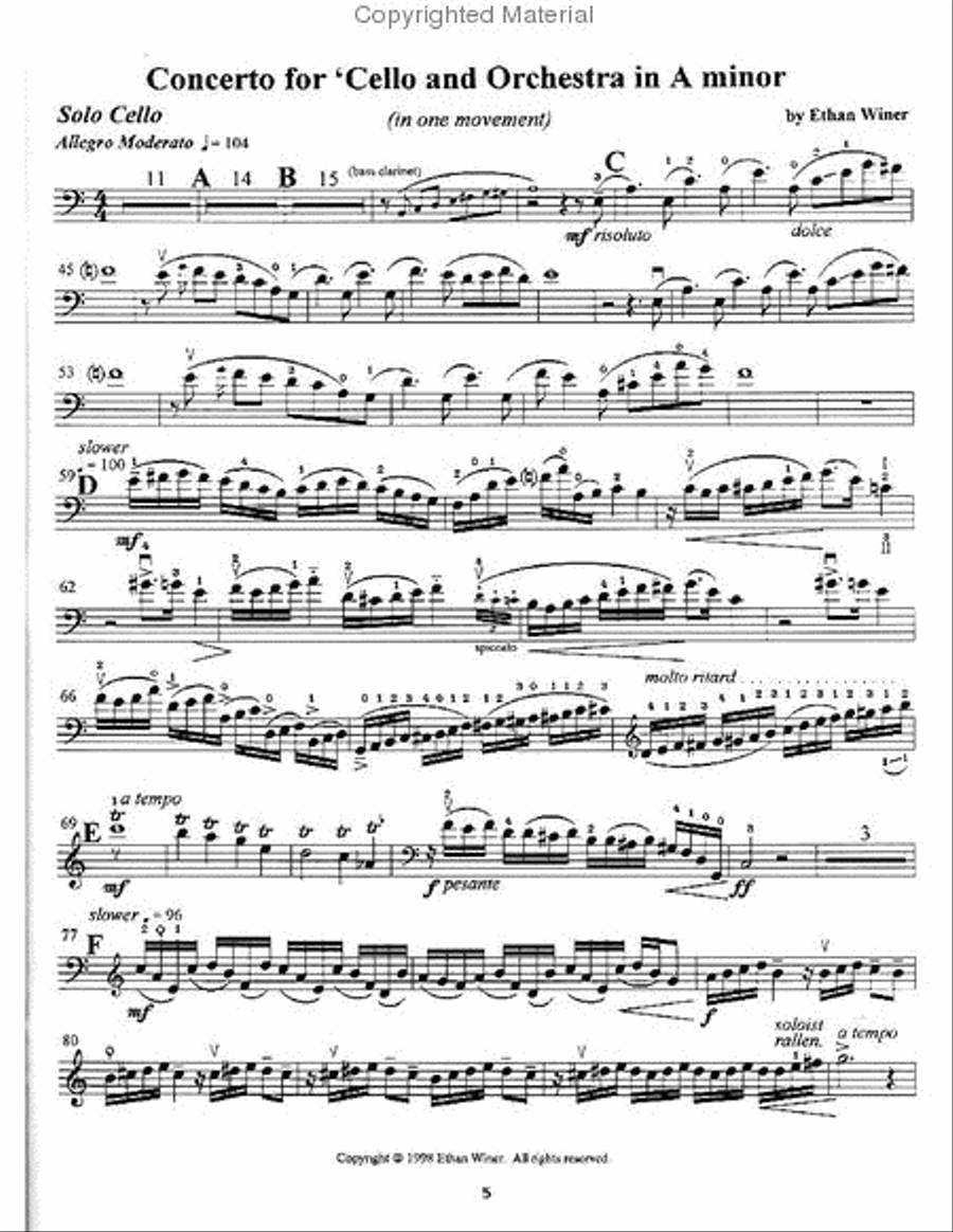 Ethan Winer, Franz Schubert, and Saint-Saens Cello scores gallery preview page 2