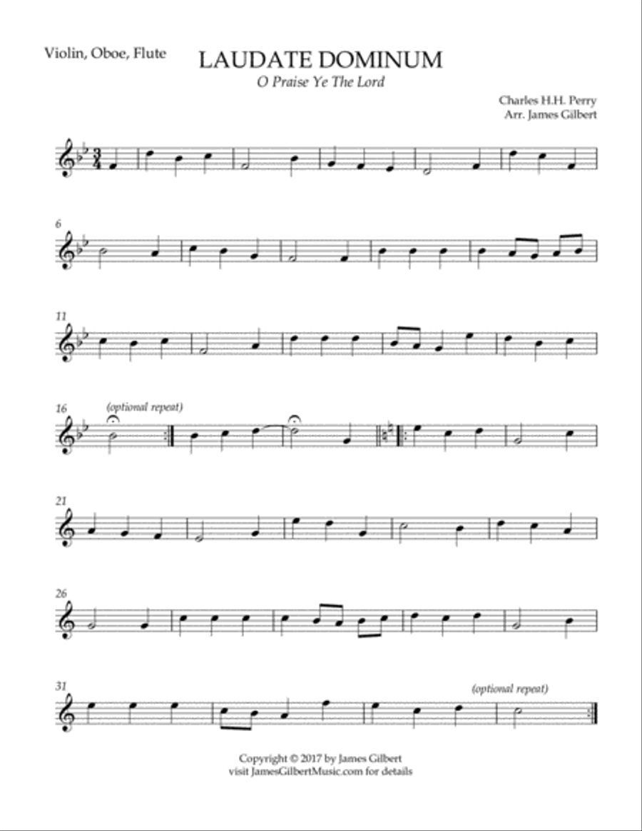 LAUDATE DOMINUM (O Praise Ye The Lord) Small Ensemble scores gallery preview page 5