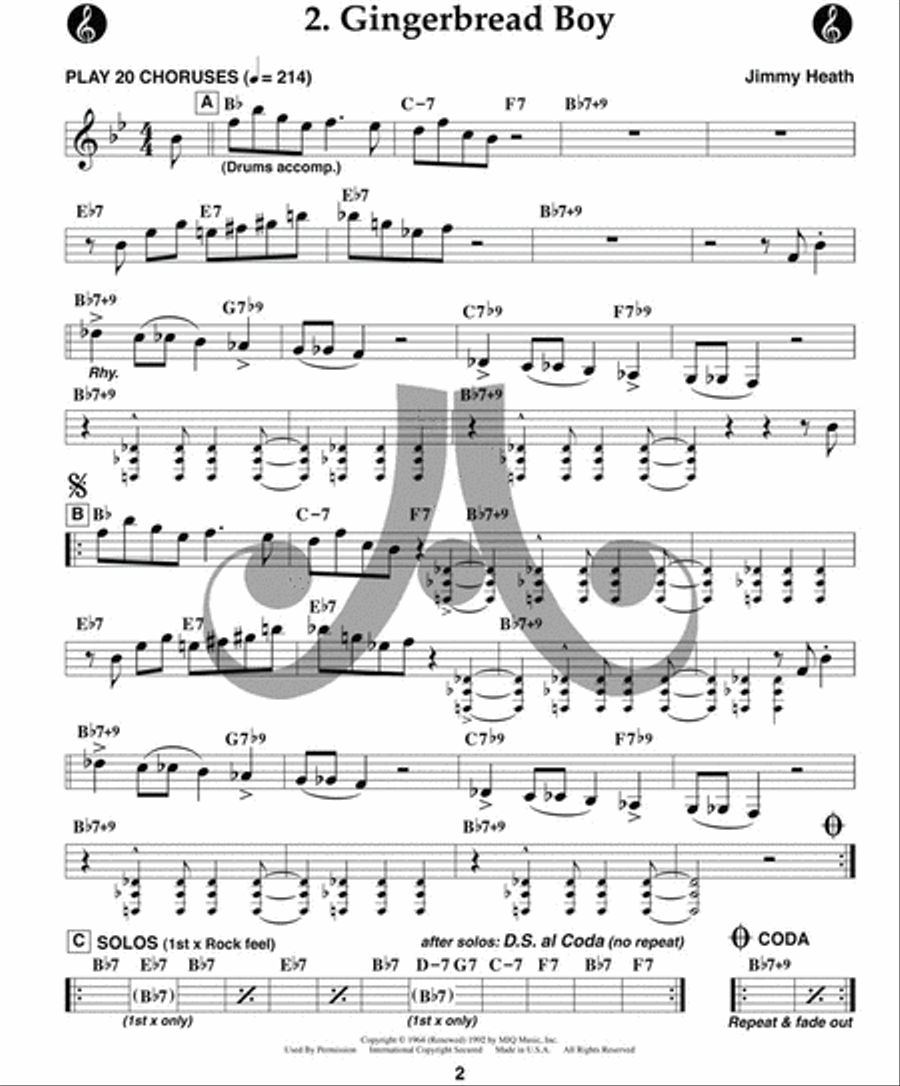 Volume 122 - Jimmy Heath Tenor Saxophone scores gallery preview page 5
