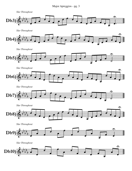 Trumpet Player Major Arpeggios by Eddie Lewis