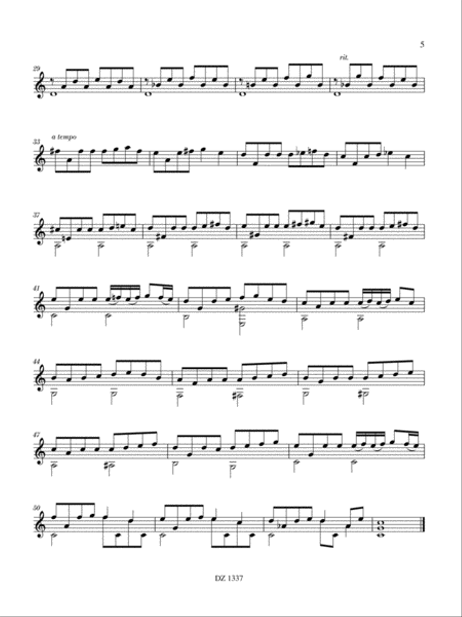 Dreams and Memories Classical Guitar scores gallery preview page 5