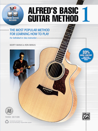 Book cover for Alfred's Basic Guitar Method, Book 1
