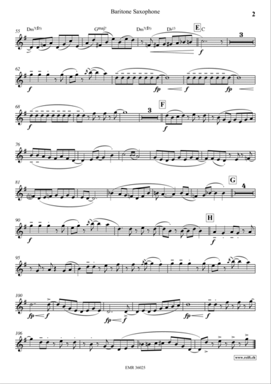 Sunday Mood Baritone Saxophone scores gallery preview page 3