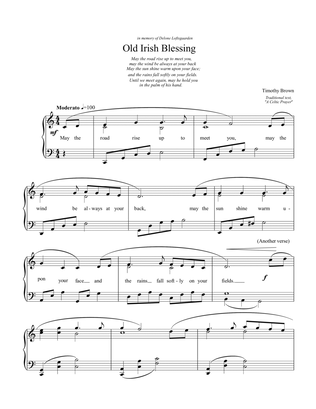 Old Irish Blessing arranged for Voice and Piano accompaniment
