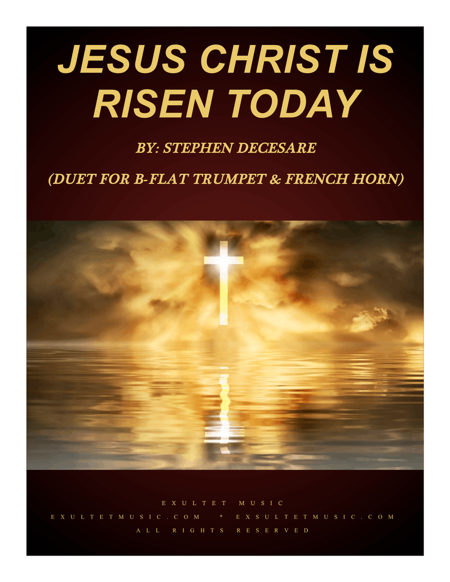 Jesus Christ Is Risen Today (Duet for Bb-Trumpet and French Horn) Brass Duet scores gallery preview page 1