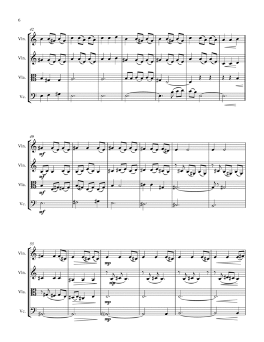 Passacaglia String Quartet scores gallery preview page 6