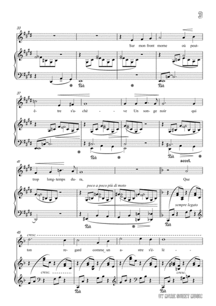 Liszt-Oh!Quand je dors in E Major，for voice and piano image number null